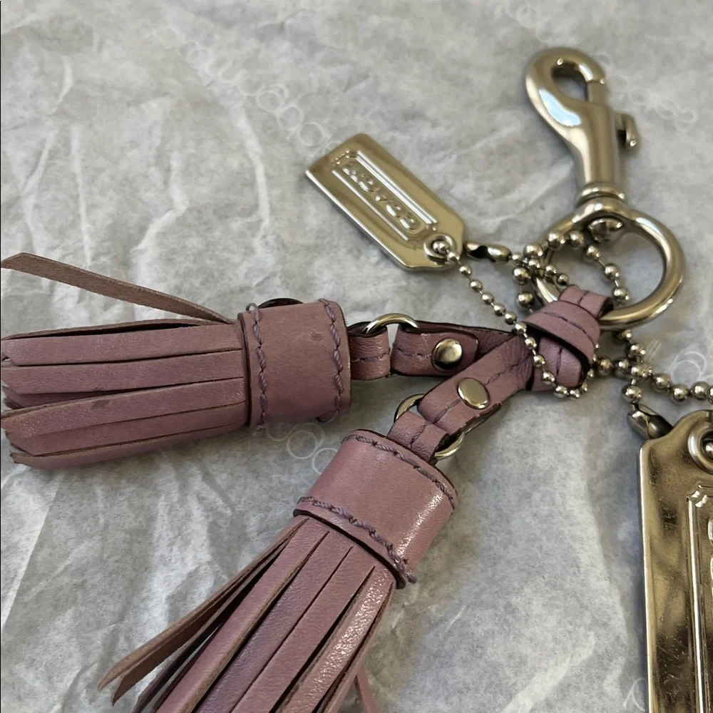 Coach Gold and Mauve Tassel Keychain - Picture 5 of 10